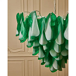 Люстра из стеклянных зеленых лепестков Petalled Illuminator варинант исполнения - 5 | Loft Concept в Красноярске