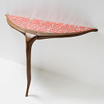 Дизайнерская консоль деревянная на одной ножке Poltronova Gallino Connsole Table варинант исполнения - 3 | Loft Concept в Красноярске