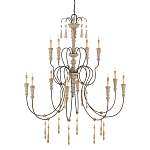 Люстра с состаренными резными элементами Big Graceful Profile варинант исполнения - 4 | Loft Concept в Красноярске