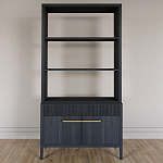 Стеллаж Primo с ящиками Черный дуб  варинант исполнения - 1 | Loft Concept в Красноярске