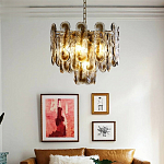 Люстра из круглых стеклянных элементов Vienna варинант исполнения - 4 | Loft Concept в Красноярске