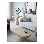 Столик кофейный кремового цвета с овальной столешницей и круглым основанием Cream Dalmen Table варинант исполнения - 9 | Loft Concept в Красноярске