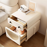 Тумбочка прикроватная с ящиком и стеклянной дверцей Робот Robot Bedside варинант исполнения - 1 | Loft Concept в Красноярске