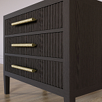 Тумба Primo  с тремя ящиками шпон темный орех варинант исполнения - 4 | Loft Concept в Красноярске
