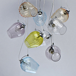 Люстра каскадная с 9-ю разноцветными стеклянными плафонами Kaleido варинант исполнения - 4 | Loft Concept в Красноярске