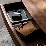 Кофейный стол овальный из дерева с 2-мя ящиками Coffee Walnut Table варинант исполнения - 8 | Loft Concept в Красноярске