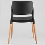 Пластиковый стул на ножках из массива бука Ferret Black 4 шт варинант исполнения - 3 | Loft Concept в Красноярске