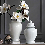 Ваза белая с крышкой однотонная Chinoiserie Ceramics варинант исполнения - 5 | Loft Concept в Красноярске