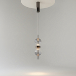 Подвесной светильник с плафоном из стекла с зеркальным градиентом Double Moon варинант исполнения - 3 | Loft Concept в Красноярске