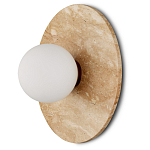 Бра в виде диска с плафоном из матового белого стекла Marble Glow варинант исполнения - 1 | Loft Concept в Красноярске