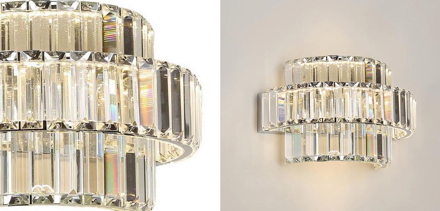 Бра Crystal Shine Linda Chrome Wall Lamp B Бра Crystal Shine Linda Chrome Wall Lamp B - Loft-Concept в Красноярске