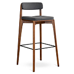 Барный стул из массива ясеня с обивкой из рогожки Elegant Ash варинант исполнения - 3 | Loft Concept в Красноярске