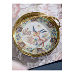 Блюдо фарфоровое с бронзовой ручкой Paradise Dish with Handle варинант исполнения - 4 | Loft Concept в Красноярске
