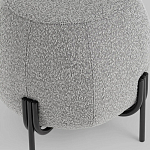 Пуф в ткани букле серого цвета Pikelet варинант исполнения - 4 | Loft Concept в Красноярске