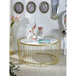 Журнальный столик с столешницей из мрамора на металлическом основании Table Vertical Planes варинант исполнения - 3 | Loft Concept в Красноярске