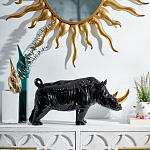 Статуэтка черный носорог с золотыми рогами Golden Horned Black Rhino варинант исполнения - 4 | Loft Concept в Красноярске