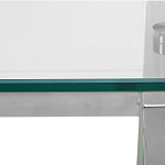 Стол письменный с прозрачной столешницей Corporate Identity варинант исполнения - 3 | Loft Concept в Красноярске