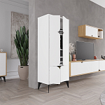 Комод белый с 4-мя дверцами на металлических ножках SPARK MULTIPURPOSE CABINET WHITE варинант исполнения - 8 | Loft Concept в Красноярске