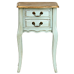 Прикроватная тумба из массива березы светло-бирюзовая Montmartre Provence Bedside Table варинант исполнения - 2 | Loft Concept в Красноярске