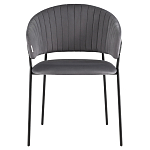 Стул в велюре серого цвета Horizon варинант исполнения - 2 | Loft Concept в Красноярске