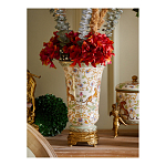 Ваза из фарфора на бронзовом основании Turquoise Blooming Garden варинант исполнения - 10 | Loft Concept в Красноярске