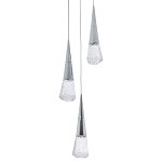Подвесной светильник капли Acrylic Droplet Trio Chrome Hanging Lamp варинант исполнения - 1 | Loft Concept в Красноярске