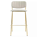 Стул барный широкой полукруглой спинкой на золотистых ножках Chair Smooth Shapes варинант исполнения - 1 | Loft Concept в Красноярске