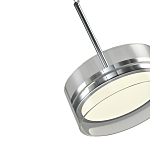 Подвесной светильник с прозрачным плафоном цилиндрической формы из акрила и стекла с пультом для регулировки света Glass Lamp Chromium варинант исполнения - 3 | Loft Concept в Красноярске