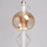 Подвесной светильник с вертикальной композицией из прозрачных и янтарных стеклянных шаров и ромбов Gabriel Scott Luna варинант исполнения - 16 | Loft Concept в Красноярске