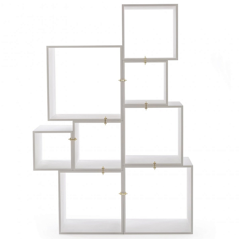 Стеллаж Seletti Assemblage White Белый Золотой в Красноярске | Loft Concept 