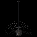 Подвесной светильник чёрного цвета с металлическим каркасом в форме веера Friture Vertigo Pendant варинант исполнения - 4 | Loft Concept в Красноярске