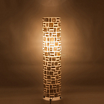 Торшер из перламутра на металлическом каркасе Indonesian Cylinder 2 варинант исполнения - 2 | Loft Concept в Красноярске
