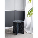 Столик кофейный с столешницей из черного мрамора Compact Black Marble Table варинант исполнения - 6 | Loft Concept в Красноярске