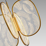 Люстра с гравировкой на акриловых плафонах Gravyura Bronze D 50 см варинант исполнения - 3 | Loft Concept в Красноярске