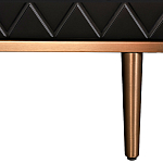 Комод черный округлой формы с рельефным фасадом Black Cut варинант исполнения - 7 | Loft Concept в Красноярске