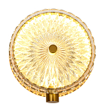 Бра с плафоном из рельефного стекла Peony Glass Bronze  варинант исполнения - 1 | Loft Concept в Красноярске