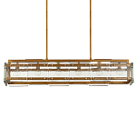 Люстра прямоугольная из толстого литого стекла Cast Glass варинант исполнения - 1 | Loft Concept в Красноярске