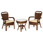 Комплект террасный из ротанга Eloise коричневый варинант исполнения - 1 | Loft Concept в Красноярске