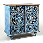 Комод с резным фасадом Blue Carved Chest of Drawers варинант исполнения - 2 | Loft Concept в Красноярске