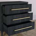 Комод Primo с 3 выдвижными ящиками Черный дуб варинант исполнения - 6 | Loft Concept в Красноярске