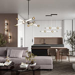 Светодиодный подвесной светильник Rovelly Black варинант исполнения - 3 | Loft Concept в Красноярске