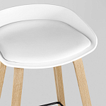 Барный стул на ножках из натурального дерева Boras White варинант исполнения - 7 | Loft Concept в Красноярске