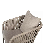 Стул серо-бежевый с декоративным плетением на спинке и подлокотниках Chair Weave варинант исполнения - 8 | Loft Concept в Красноярске