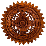 Панно из дерева круглое Flower Panel With Trees варинант исполнения - 1 | Loft Concept в Красноярске