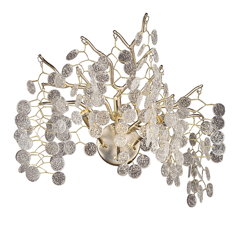 Бра с ветвистым золотым каркасом Ramification Золотой Прозрачный в Красноярске | Loft Concept 