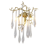 Бра с декором в виде ветвей и стеклянных подвесок в форме капель Droplet Chandelier варинант исполнения - 2 | Loft Concept в Красноярске