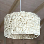 Вязаный шерстяной светильник Knitted wool lamp Cylinder варинант исполнения - 2 | Loft Concept в Красноярске