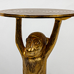 Столик с подстольем в виде обезьянки Bombay Gold варинант исполнения - 4 | Loft Concept в Красноярске