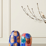 Люстра  с круглыми прозрачными шарами на серебряном каркасе Silver Stalk варинант исполнения - 3 | Loft Concept в Красноярске