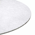 Круглый обеденный стол с белой мраморной столешницей White Tabletop on Black Base варинант исполнения - 6 | Loft Concept в Красноярске